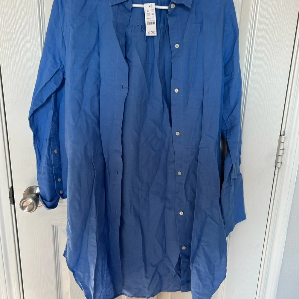 J. Crew Women’s Classic Blue Shirt Jacket - Picture 1 of 2